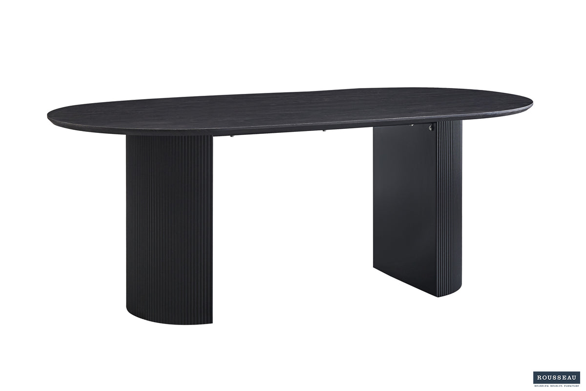 Table Lagos 200 cm Ovale finition Brun foncé