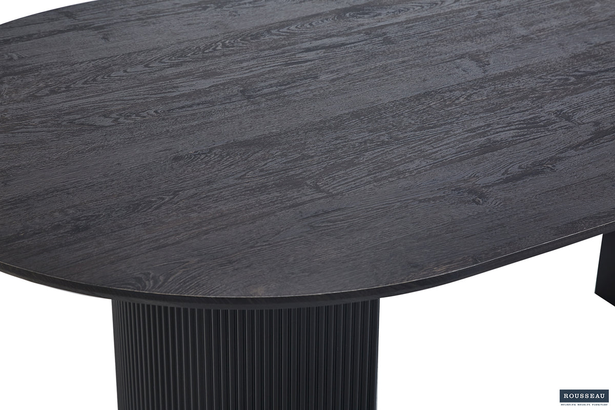Table Lagos 200 cm Ovale finition Brun foncé