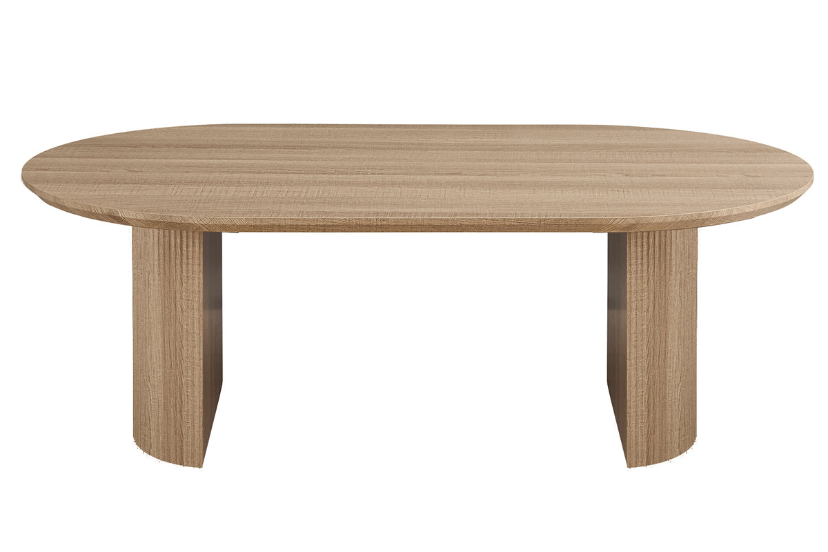 Table Lagos 220 cm Ovale effet chêne Naturel