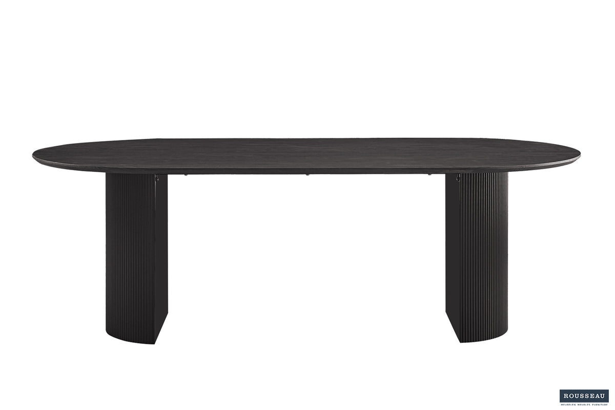 Table Lagos 220 cm Ovale finition Brun foncé