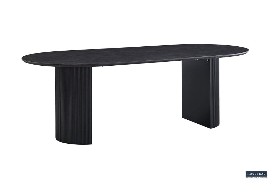 Table Lagos 220 cm Ovale finition Brun foncé