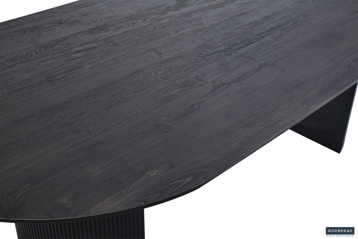 Table Lagos 220 cm Ovale finition Brun foncé