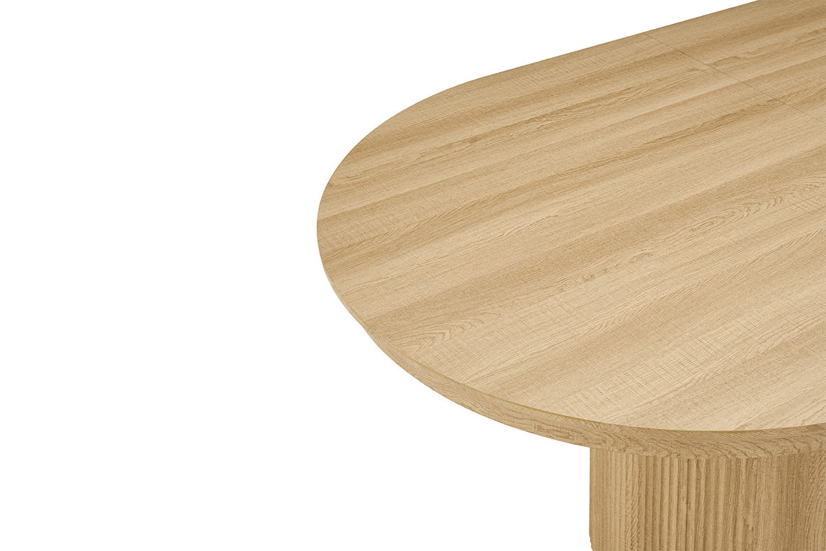 Table Extensible Lagos 180-220 cm Ovale Décor Chêne Naturel - vue 10