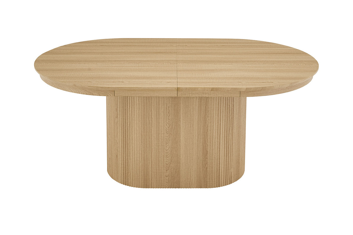 Table Extensible Lagos 180-220 cm Ovale Décor Chêne Naturel - vue 6