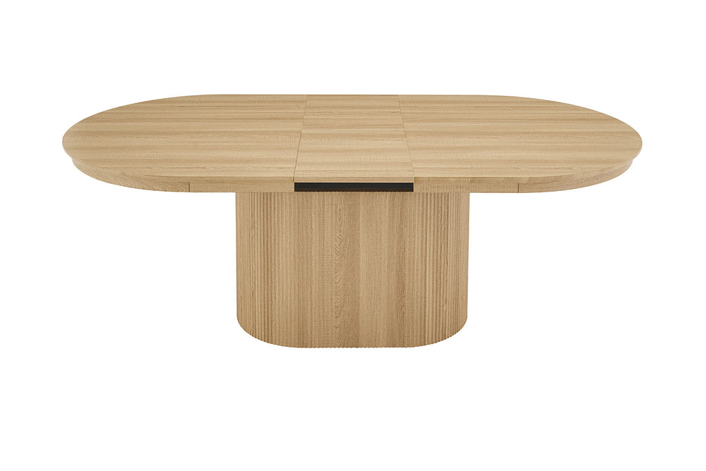 Table Extensible Lagos 180-220 cm Ovale Décor Chêne Naturel - vue 7