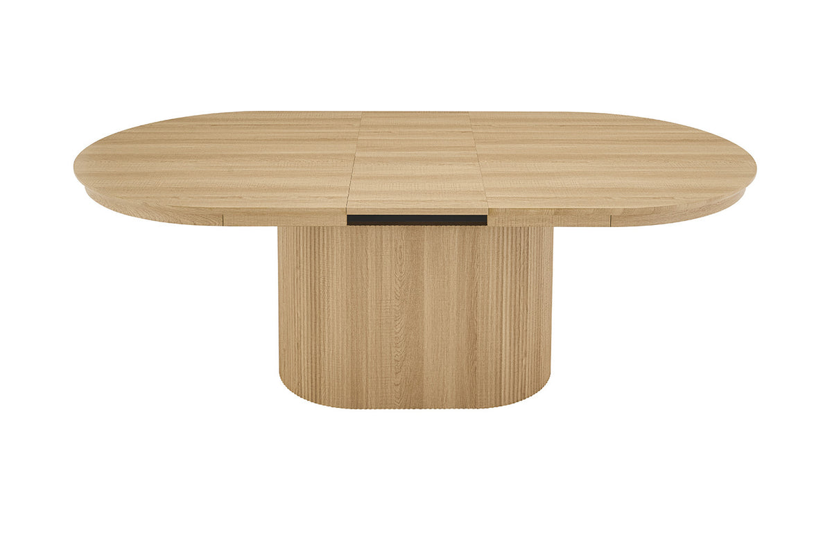 Table Extensible Lagos 180-220 cm Ovale Décor Chêne Naturel - vue 7