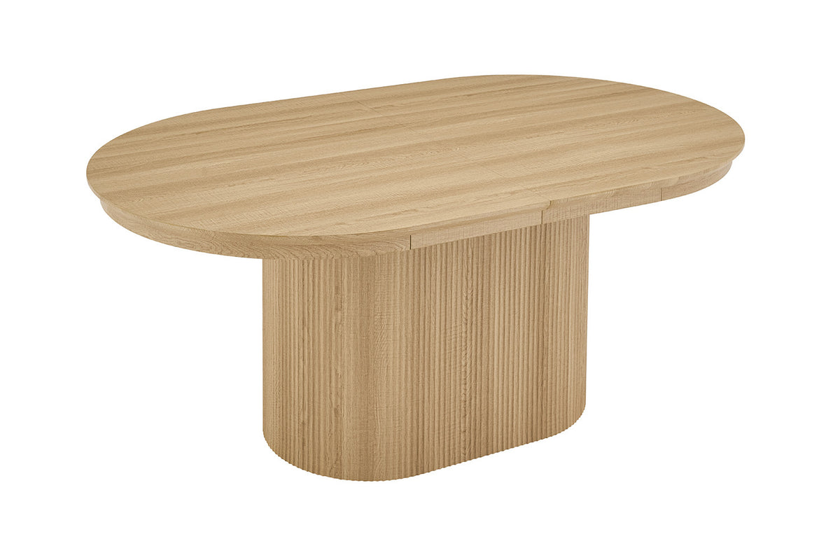 Table Extensible Lagos 180-220 cm Ovale Décor Chêne Naturel - vue 8