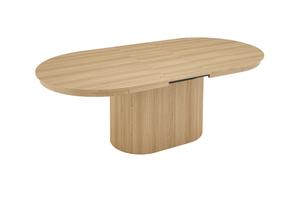 Table Extensible Lagos 180-220 cm Ovale Décor Chêne Naturel - vue 9