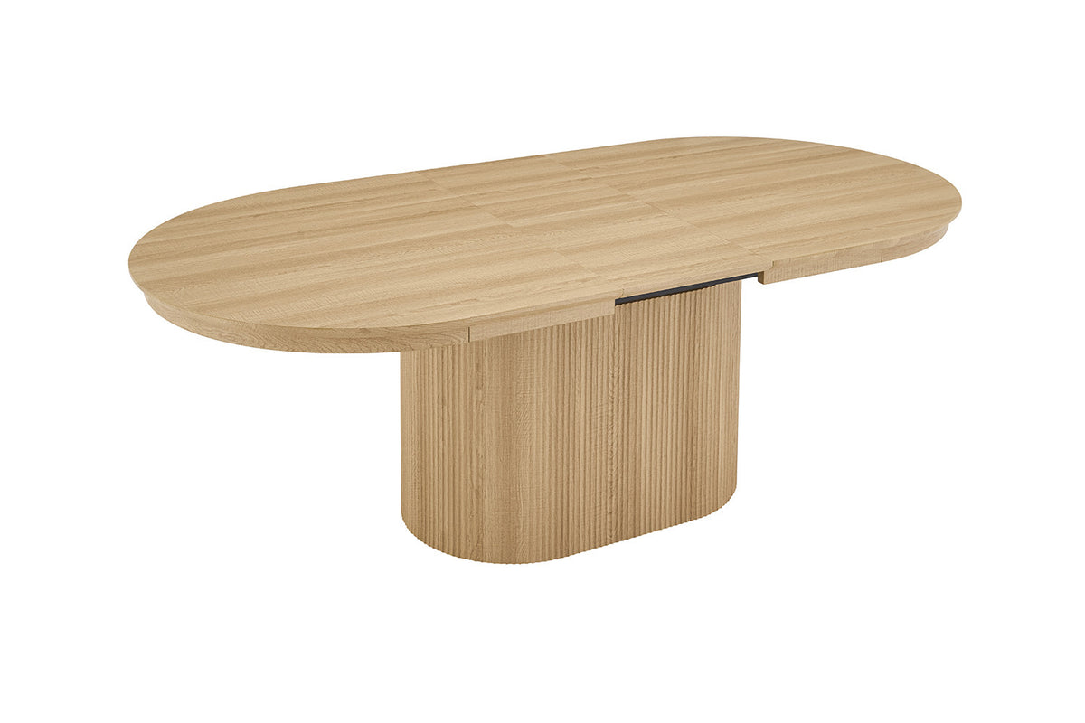 Table Extensible Lagos 180-220 cm Ovale Décor Chêne Naturel - vue 9