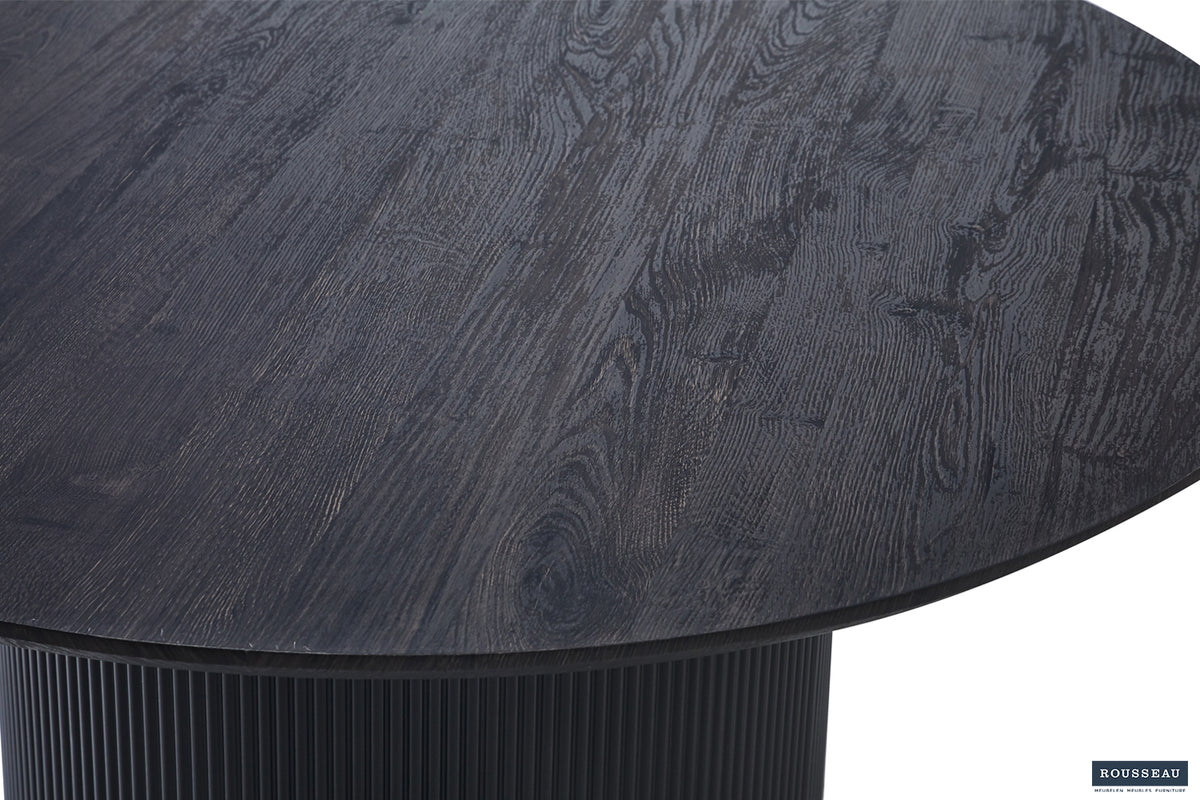 Table Lagos 120 cm Ronde finition Brun foncé