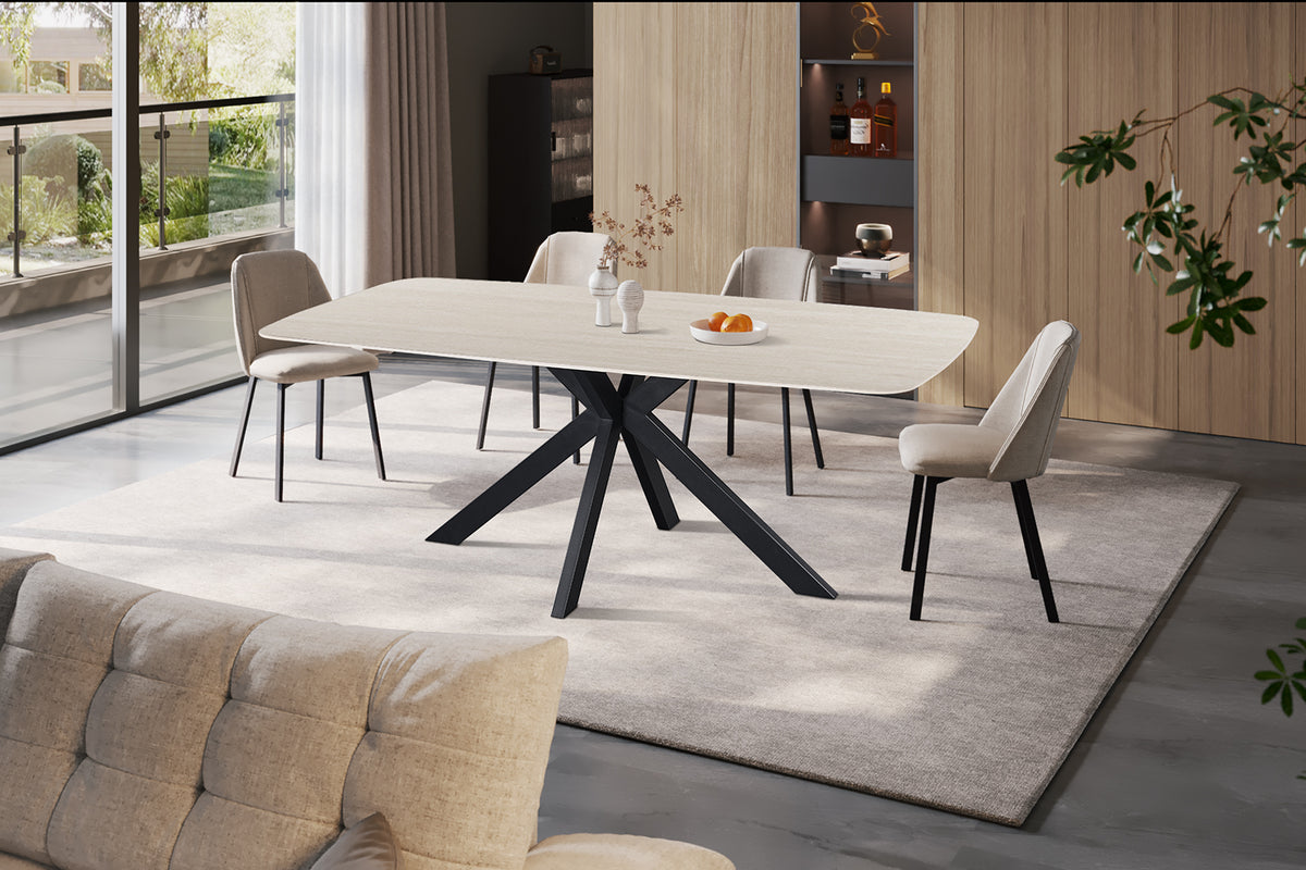 Table Apollo 200 cm ovale danoise Pierre Gris