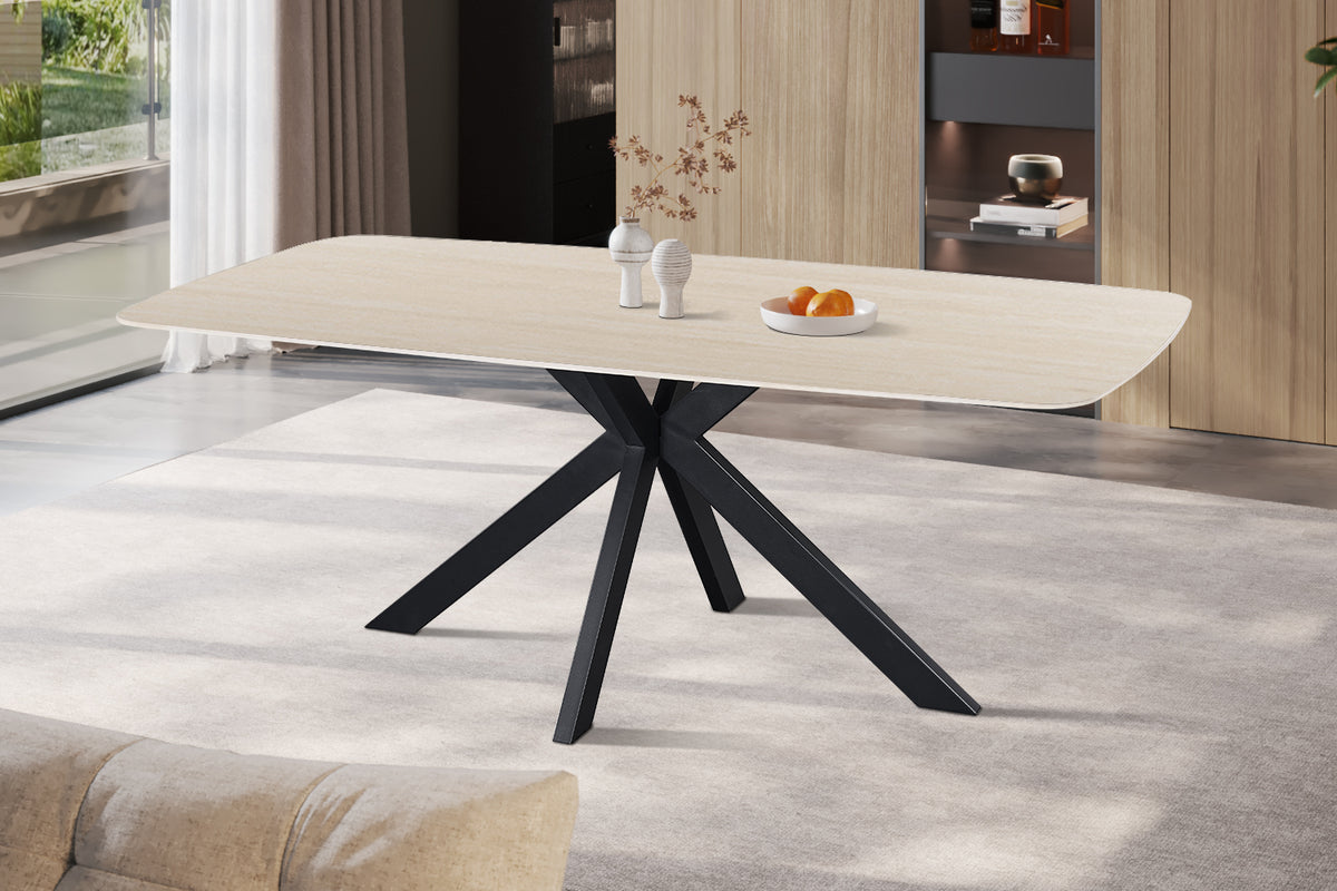 Table Apollo 200 cm ovale danoise Pierre Beige
