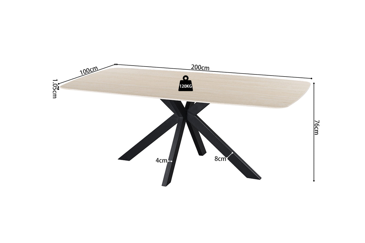 Table Apollo 200 cm ovale danoise Pierre Beige