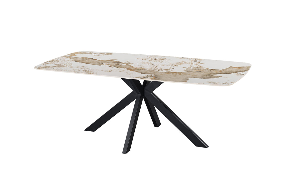 Table Apollo 200 cm ovale danoise pierre brillante