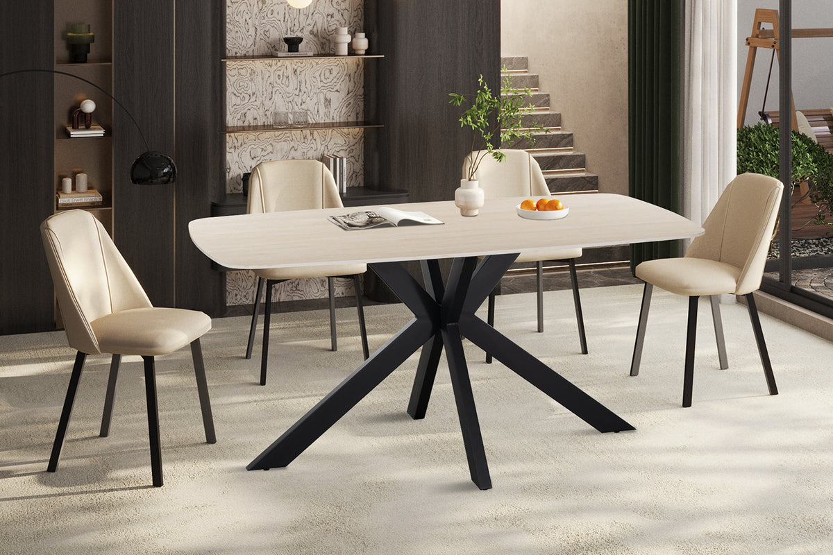 Table Apollo 160 cm ovale danoise Pierre beige