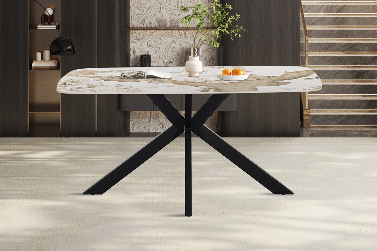 Table Apollo 160 cm ovale danoise pierre brillante