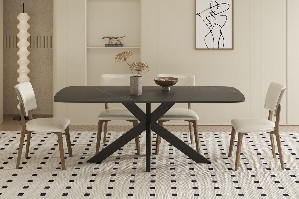 Table Apollo 180 cm ovale danoise Pierre Noir