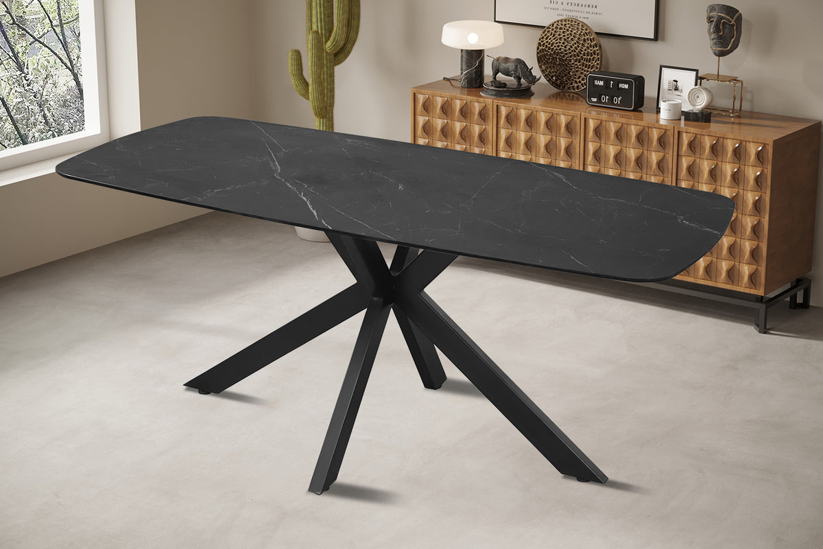 Table Apollo 180 cm ovale danoise Pierre Noir