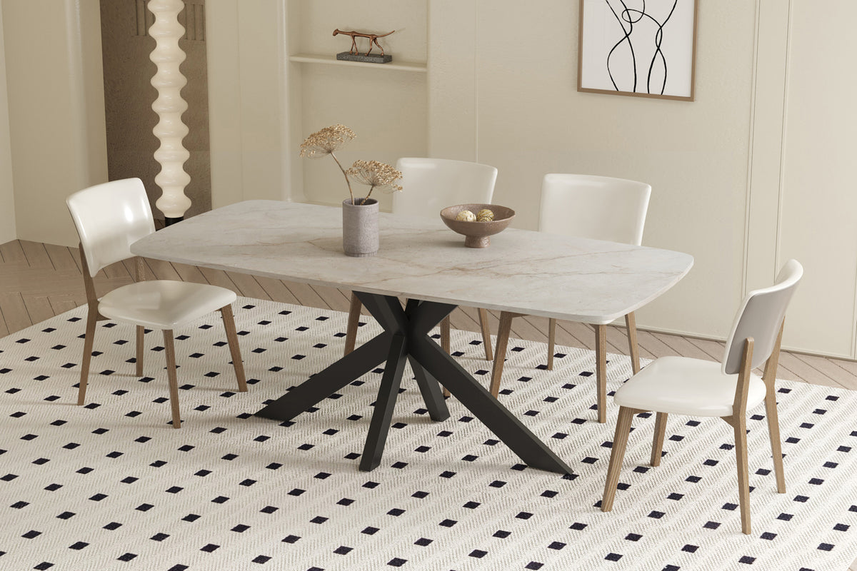Table Apollo 180 cm ovale danoise Pierre Brillant Beige