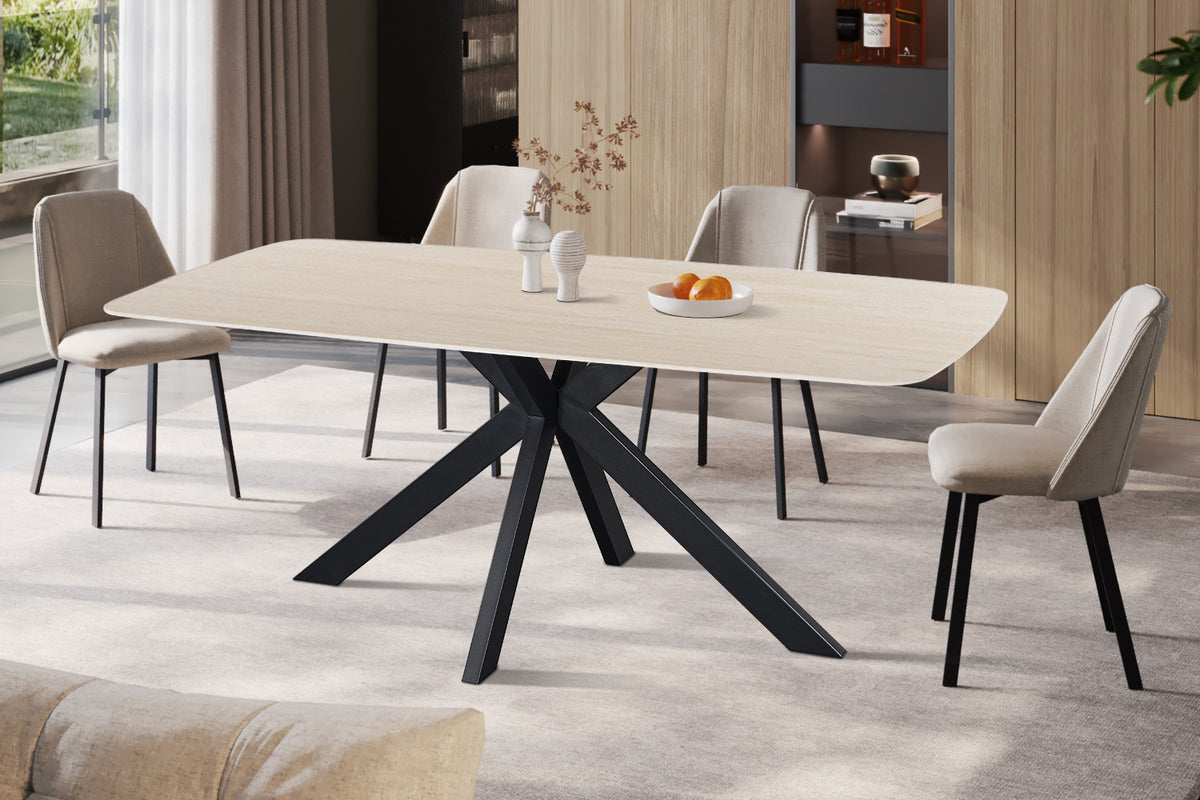 Table Apollo 180 cm ovale danoise Pierre Beige