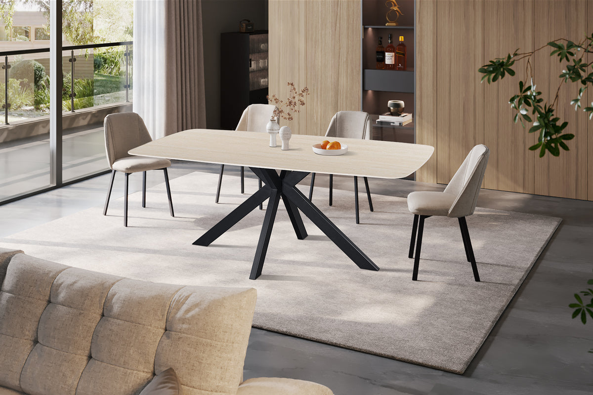 Table Apollo 180 cm ovale danoise Pierre Beige