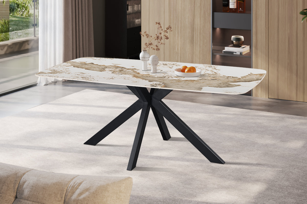 Table Apollo 180 cm ovale danoise pierre brillante