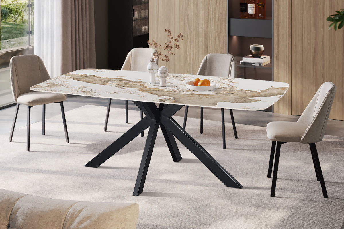 Table Apollo 180 cm ovale danoise pierre brillante