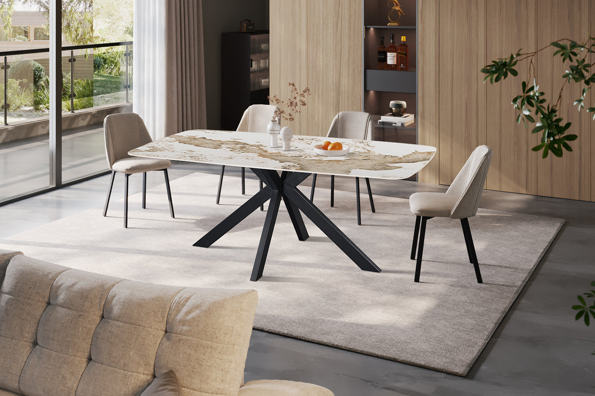 Table Apollo 180 cm ovale danoise pierre brillante