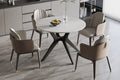 Table Apollo 110 cm Pierre Brillante Ronde Snow Blanc