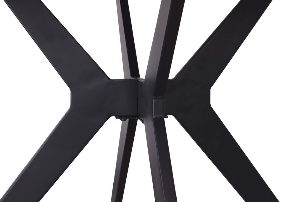 Table Apollo 110 cm pierre brillante Ronde Blanc