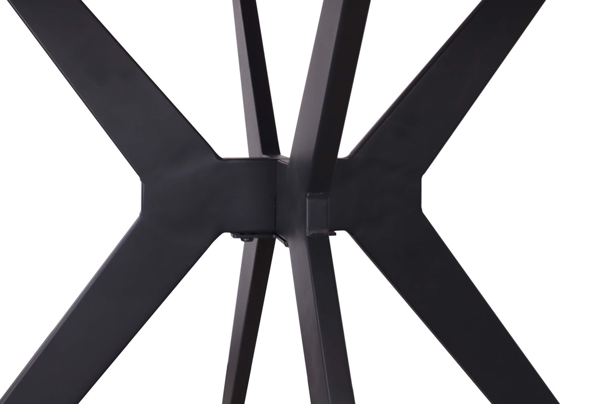 Table Apollo 110 cm pierre brillante Ronde Blanc