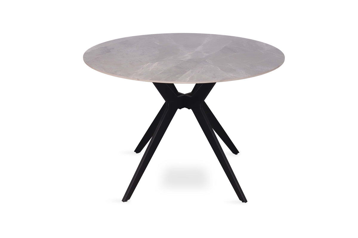 Table Apollo 110 cm pierre brillante Ronde Gris