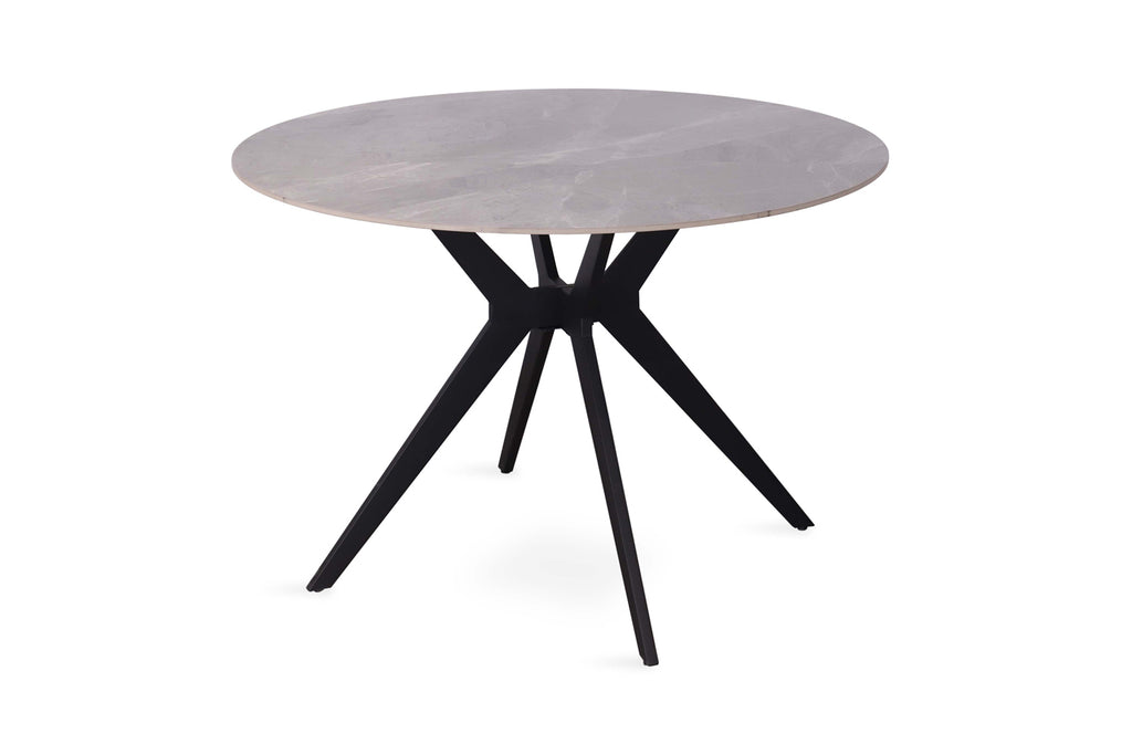 Table Apollo 110 cm pierre brillante Ronde Gris