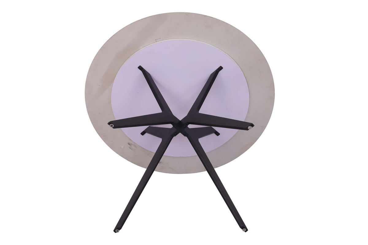 Table Apollo 110 cm pierre brillante Ronde Gris