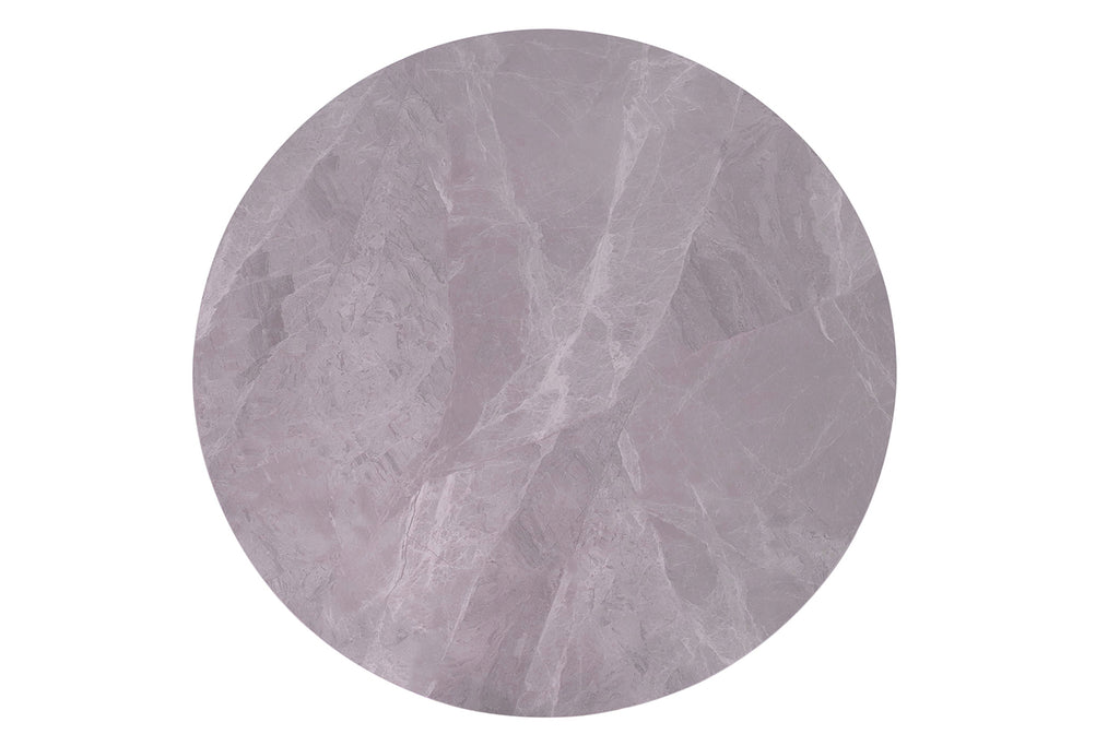 Table Apollo 110 cm pierre brillante Ronde Gris
