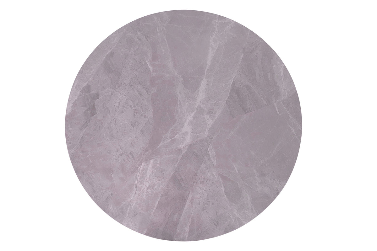 Table Apollo 110 cm pierre brillante Ronde Gris