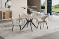 Table Apollo 110 cm Ronde Pierre Brillante Shakespear Beige