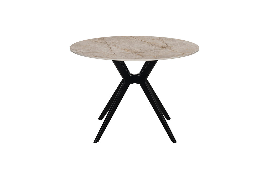 Table Apollo 110 cm Ronde Pierre Brillante Shakespear Beige - vue 4