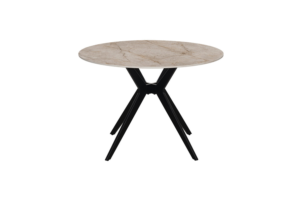 Table Apollo 110 cm Ronde Pierre Brillante Shakespear Beige - vue 4