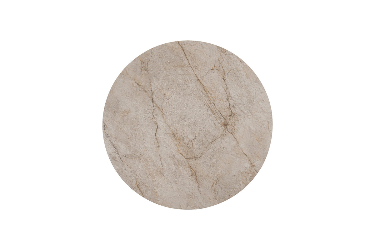 Table Apollo 110 cm Ronde Pierre Brillante Shakespear Beige - vue 6
