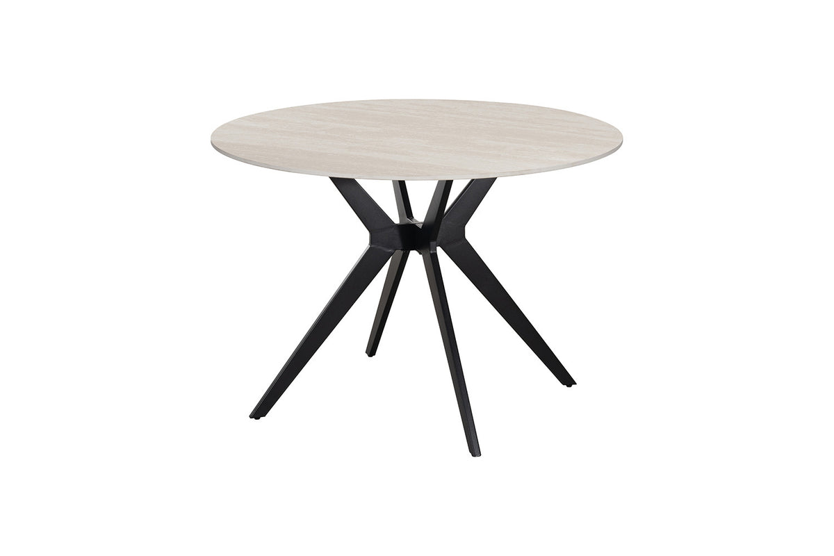 Table Apollo 110 cm Ronde Pierre Baroque Gris - vue 5