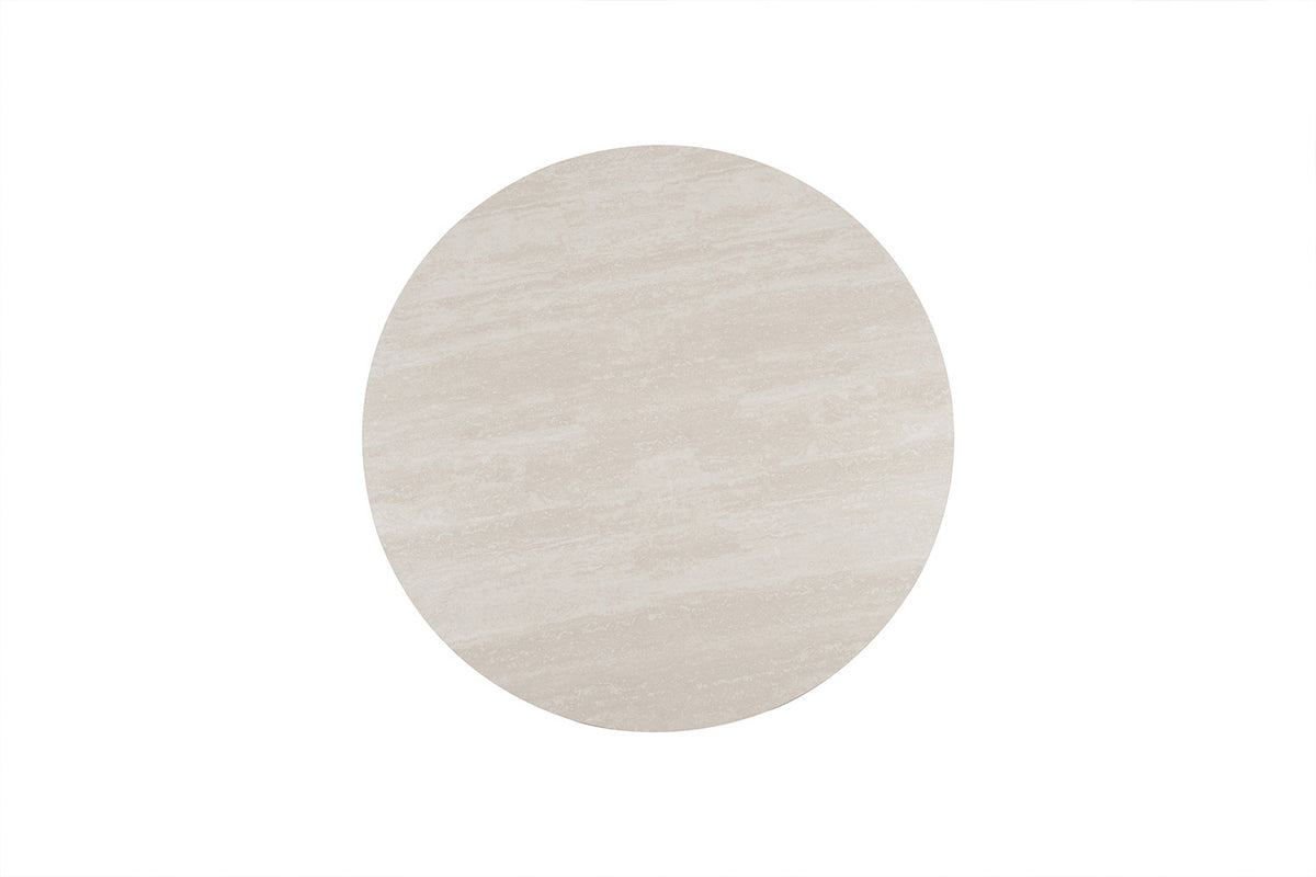 Table Apollo 110 cm Ronde Pierre Baroque Gris - vue 6