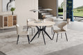 Table Apollo 110 cm Ronde Pierre Baroque Beige