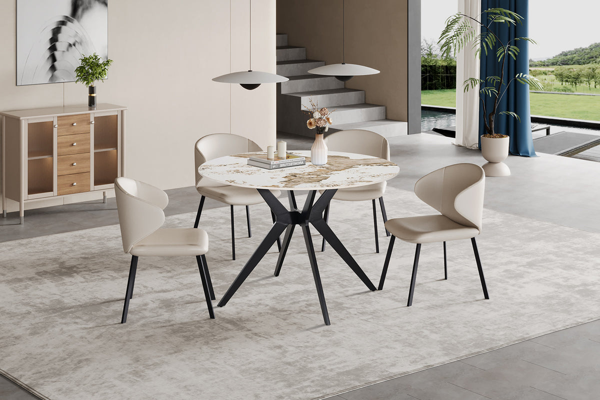 Table Apollo 110 cm Ronde Pierre Brillante Pandora