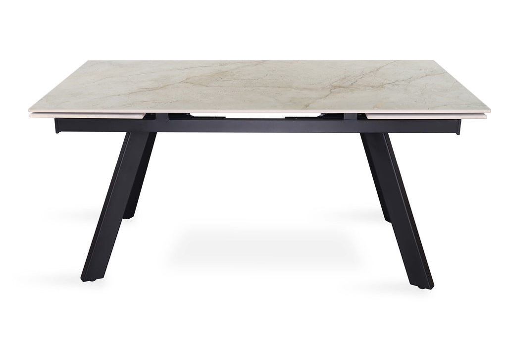 Table extensible Hera 160-240 cm Rectangulaire Brillant Beige