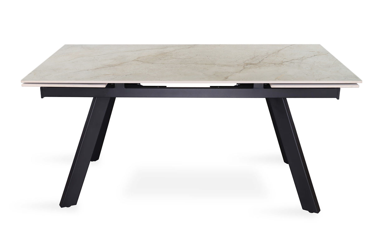 Table extensible Hera 160-240 cm Rectangulaire Brillant Beige
