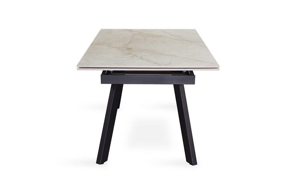 Table extensible Hera 160-240 cm Rectangulaire Brillant Beige