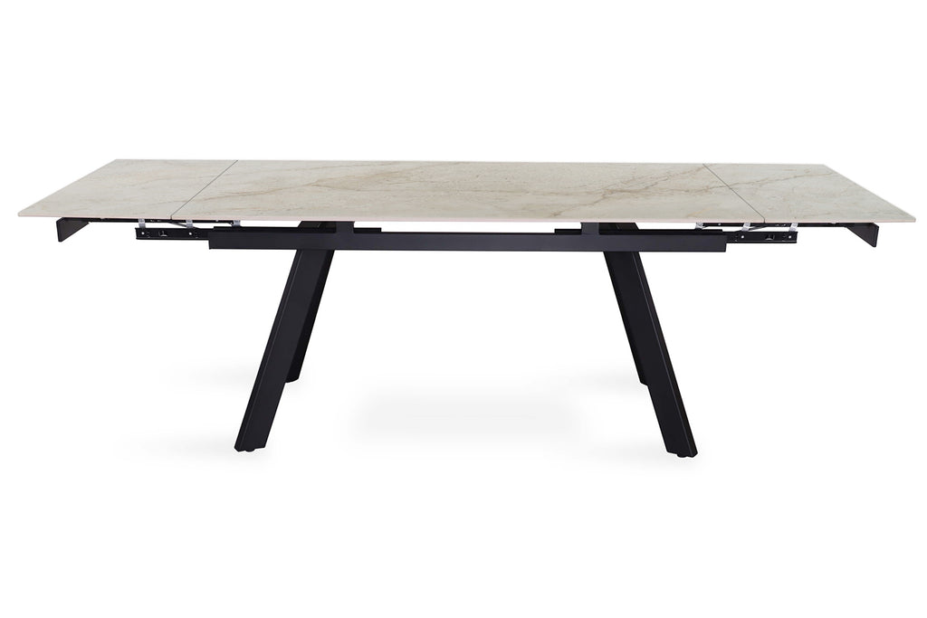 Table extensible Hera 160-240 cm Rectangulaire Brillant Beige