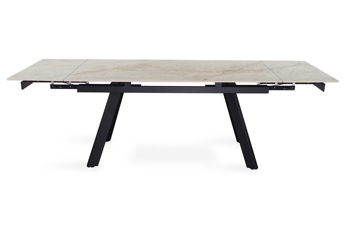 Table extensible Hera 160-240 cm Rectangulaire Brillant Beige