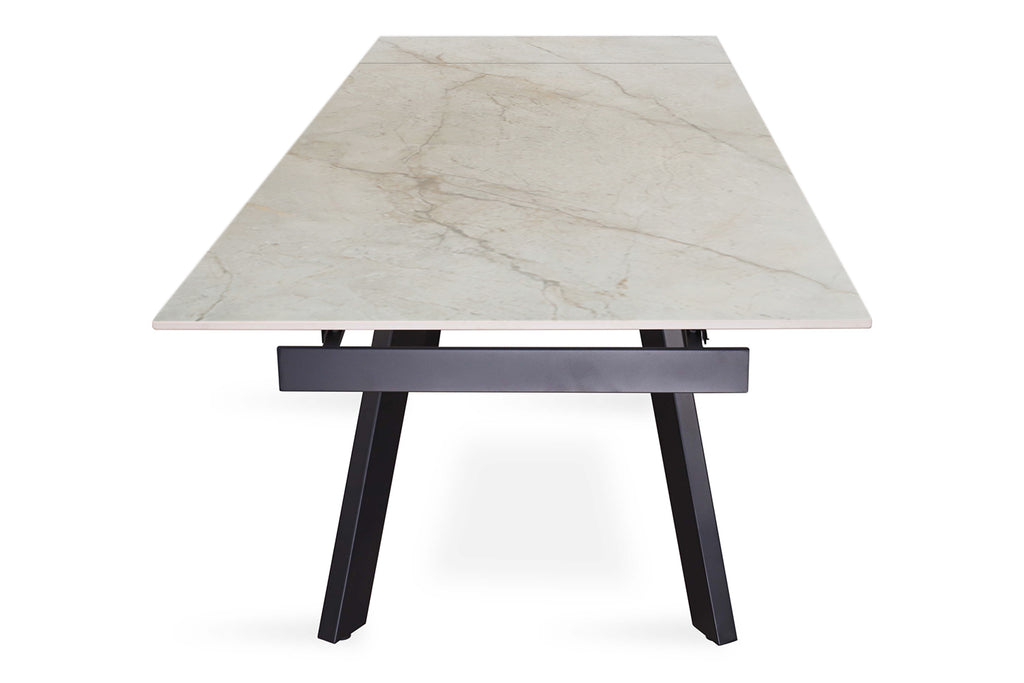 Table extensible Hera 160-240 cm Rectangulaire Brillant Beige